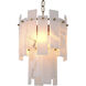 Acevedo 4 Light 12.99 inch Alabaster and Antique Brass Chandelier Ceiling Light