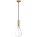 Ballston Edison LED 7 inch Satin Gold Mini Pendant Ceiling Light