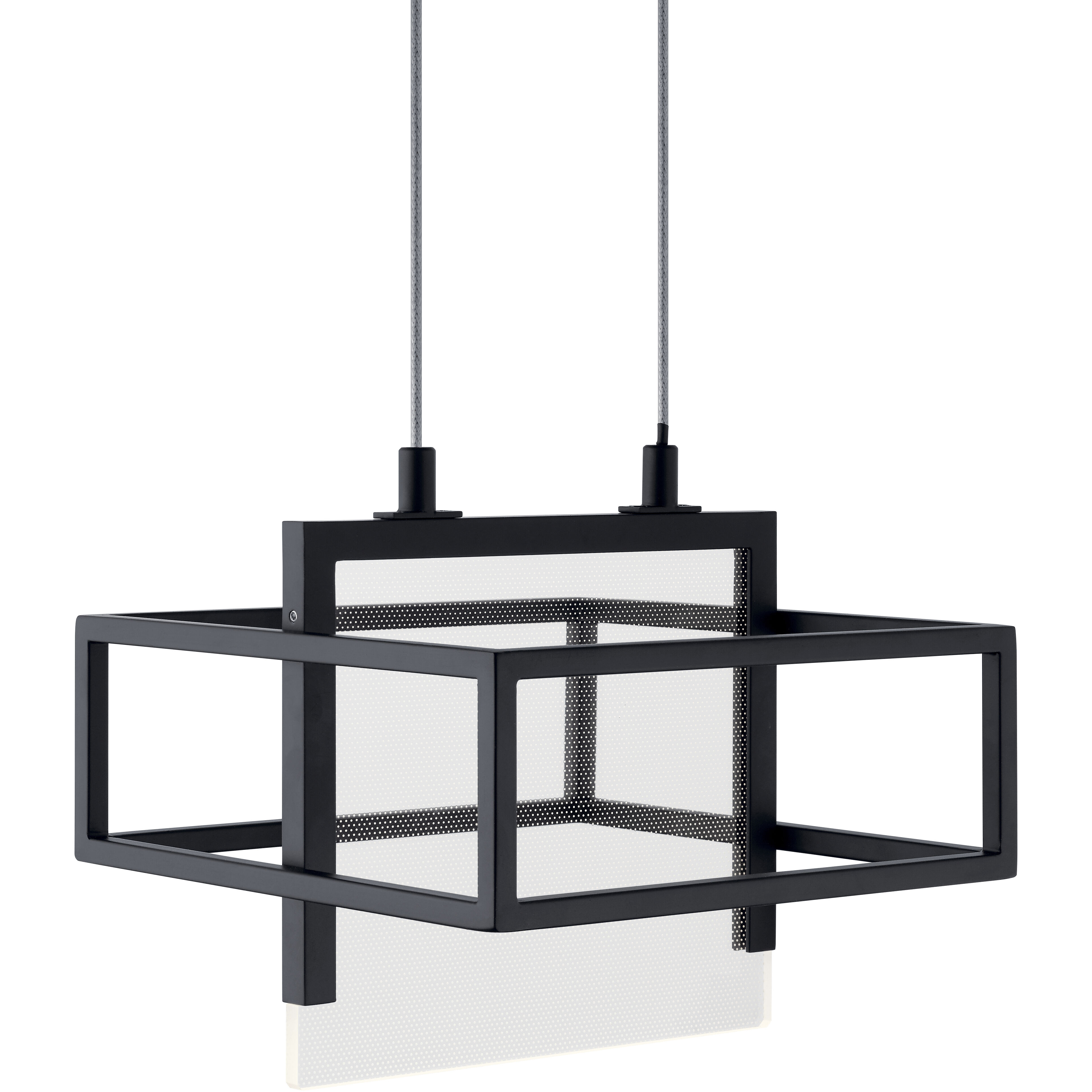 Vega LED 8 inch Matte Black Mini Pendant Ceiling Light in Chrome