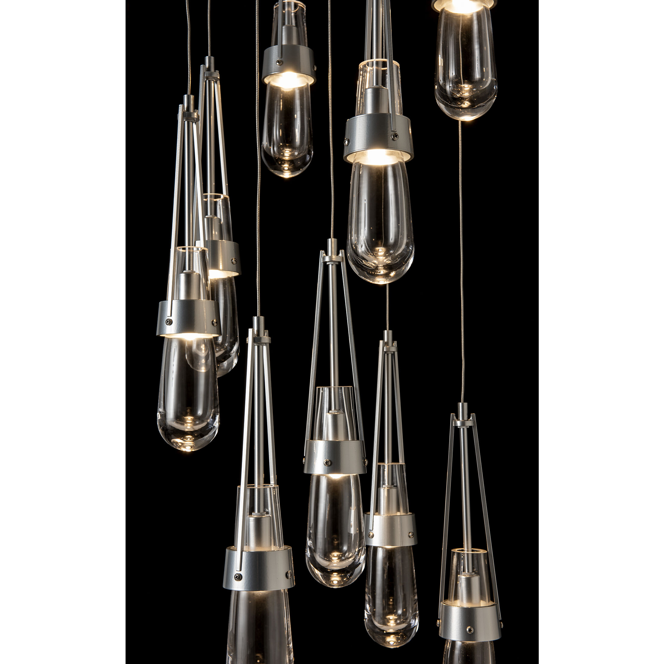 Link 9 Light 20.5 inch Sterling Pendant Ceiling Light, Round