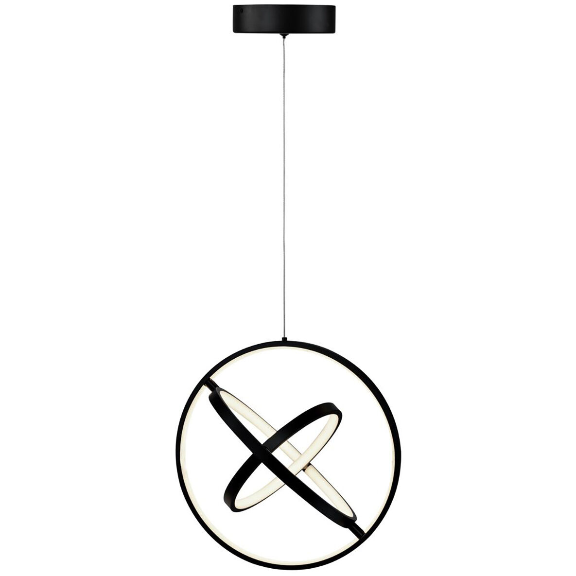 Sienna LED 15.75 inch Semi Gloss Black Pendant Ceiling Light