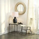 Abilene Off White and Black Forged Iron Lounge Chair