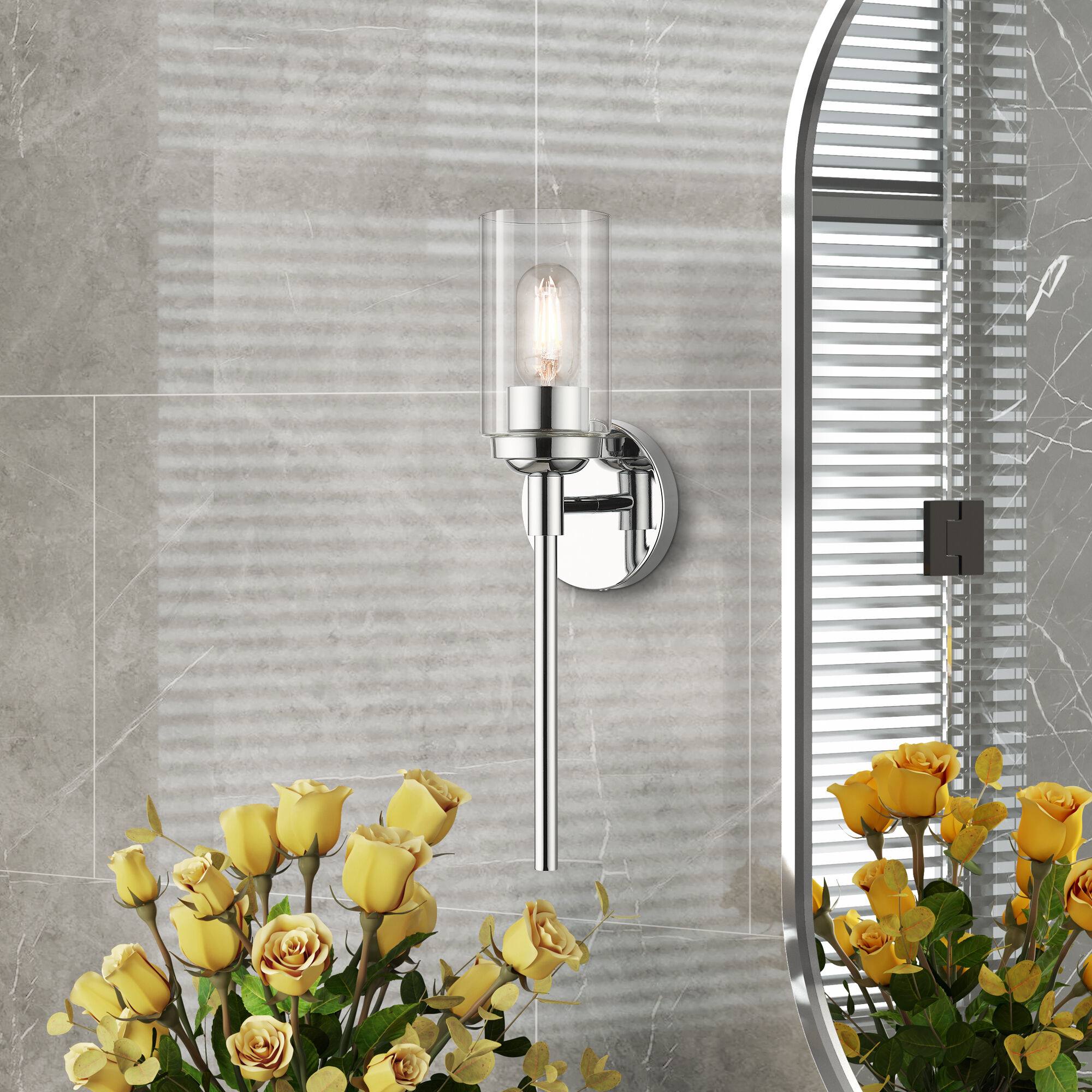 Whittier 1 Light 4.75 inch Polished Chrome ADA Wall Sconce Wall Light, Single