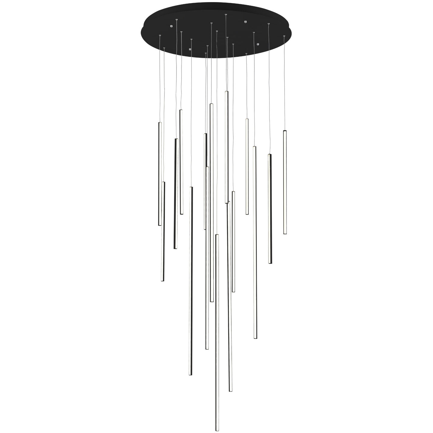 Chute Multi Pendant Ceiling Light in Black
