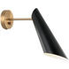 Butera 1 Light 4.75 inch Aged Gold Brass and Black Wall Sconce Wall Light