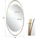 Nouvel 60 X 30 inch Antique Brass Mirror