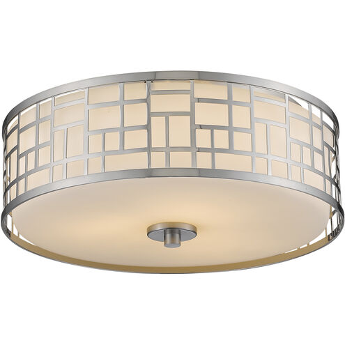 Elea 3 Light 16.25 inch Brushed Nickel Flush Mount Ceiling Light