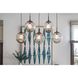 Aster LED LED Burnished Bronze Linear Pendant Ceiling Light in 2700K LED, Zircon Inner - Amber Outer, Multi-Pendant