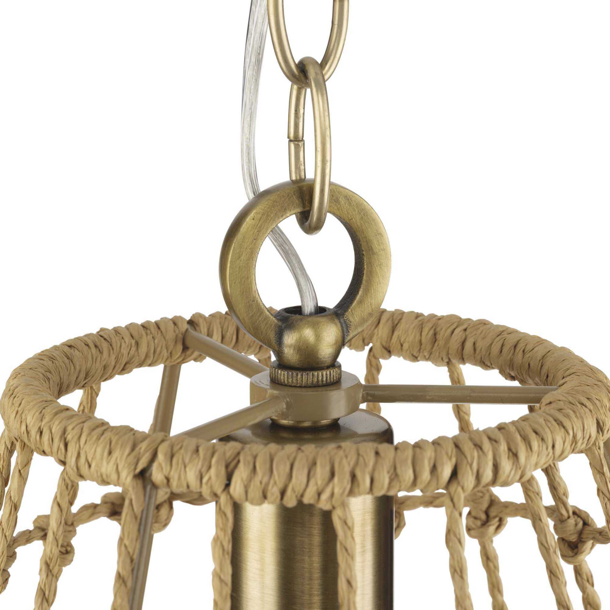 Laila 1 Light 10 inch Vintage Brass Mini-pendant Ceiling Light, Design Series