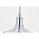 Etude 1 Light 8.7 inch Chrome Pendant Ceiling Light