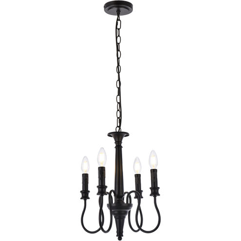Flynx 4 Light 14 inch Black Pendant Ceiling Light