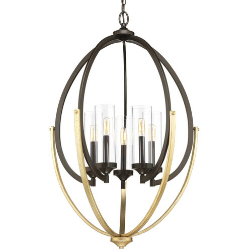 Evoke 5 Light 25 inch Antique Bronze Chandelier Ceiling Light, Design Series