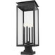 Nova 4 Light 29.25 inch Black Outdoor Pier Mounted Fixture