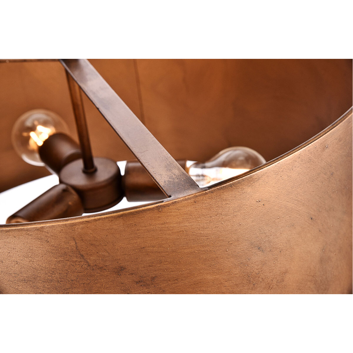 Miro 3 Light 20 inch Manual Brass Pendant Ceiling Light