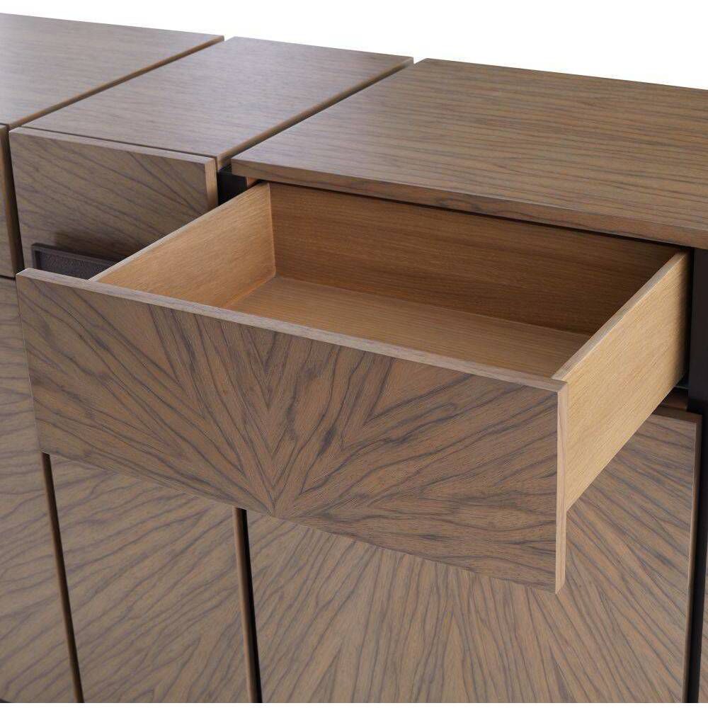 Lafayette 86 inch Chateau Gray and Bronze Credenza