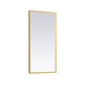 Pier 30 X 20 inch Brass LED Mirror