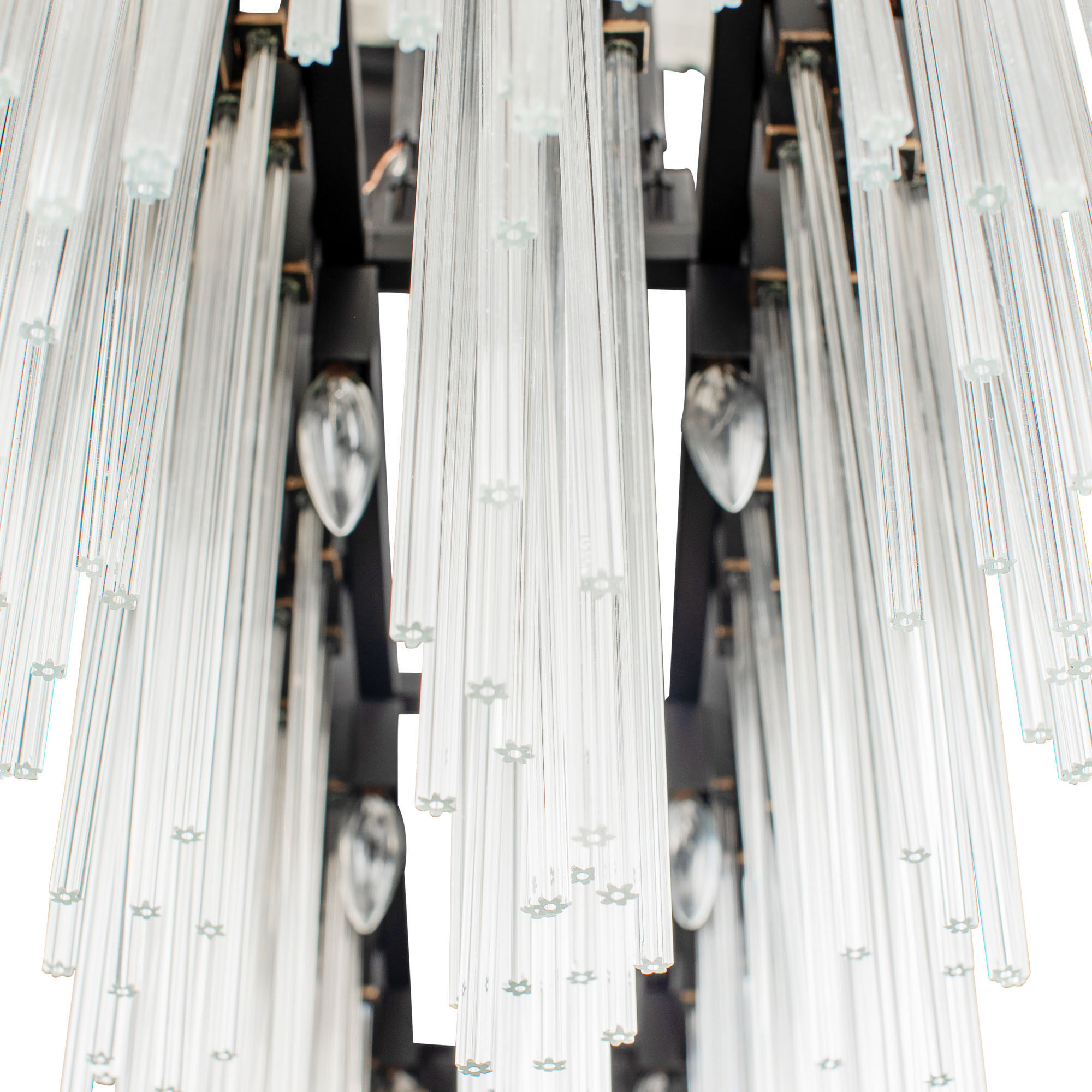 Matrix 8 Light 48.25 inch Matte Black and French Gold Linear Pendant Ceiling Light