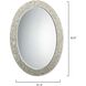 Oval 43.5 X 31.5 inch Cream Mirror, Large