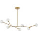 Canada 7 Light 14 inch Brass Chandelier Ceiling Light
