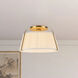 Alora Mood Scout 1 Light 13.25 inch Brushed Gold and White Linen Semi-Flush Mount Ceiling Light