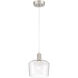 Port Nine LED 9 inch Brushed Steel Pendant Ceiling Light in Seeded