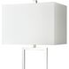 Dunstan Mews 31 inch 150 watt Chrome with White Table Lamp Portable Light