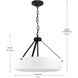 Lieon 3 Light 21 inch Black Convertible Pendant Ceiling Light