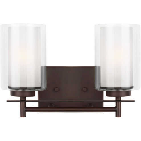 Elmwood Park 2 Light 13.25 inch Bronze Wall Bath Fixture Wall Light