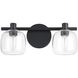 Valentina 2 Light 15 inch Matte Black Vanity Light Wall Light