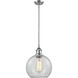 Ballston Athens LED 8 inch Polished Chrome Pendant Ceiling Light in Clear Glass, Ballston