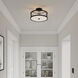 Ardezia 3 Light 15.75 inch Matte Black Semi-Flush Mount Ceiling Light