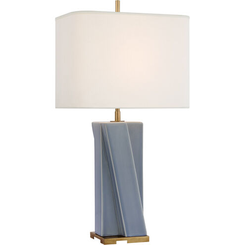 Visual Comfort Thomas O'Brien Niki 26 inch 75 watt Polar Blue Crackle Table Lamp Portable Light, Medium TOB3681PBC-L - Open Box