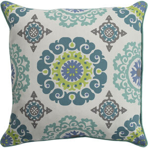 Technicolor 18 X 18 inch Teal Pillow Kit, Square