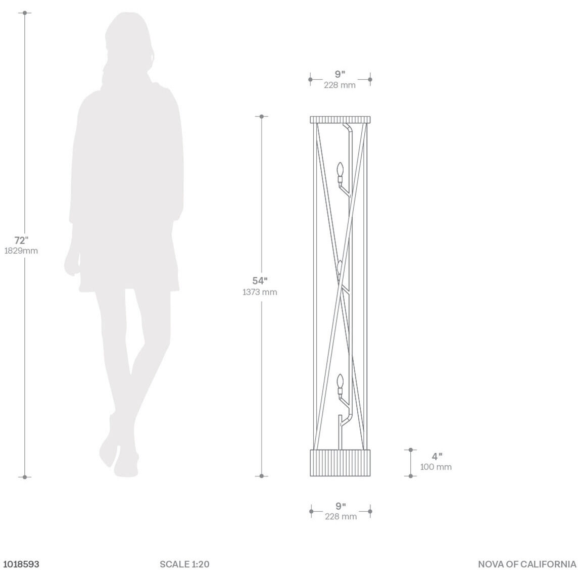 Torque 54 inch 23.00 watt Dark Brown Accent Floor Lamp Portable Light