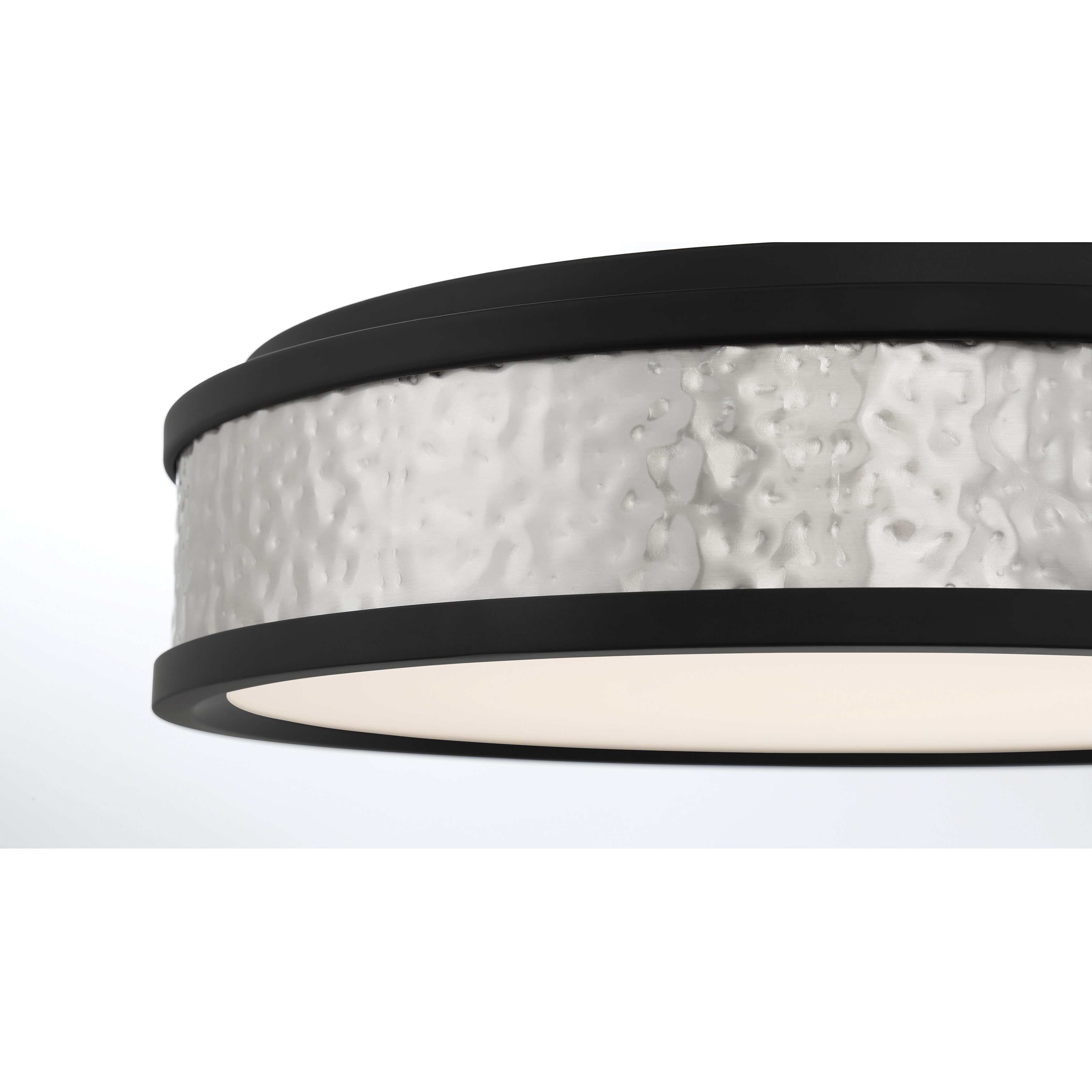 MinLav LED 15 inch Coal / Brushed Nickel Flush Mount Ceiling Light