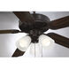 Transitional 52 inch Oil Rubbed Bronze with Chestnut and Grey Weathered Oak Blades Ceiling Fan