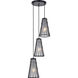 Modesta 3 Light 15 inch Black Pendant Ceiling Light