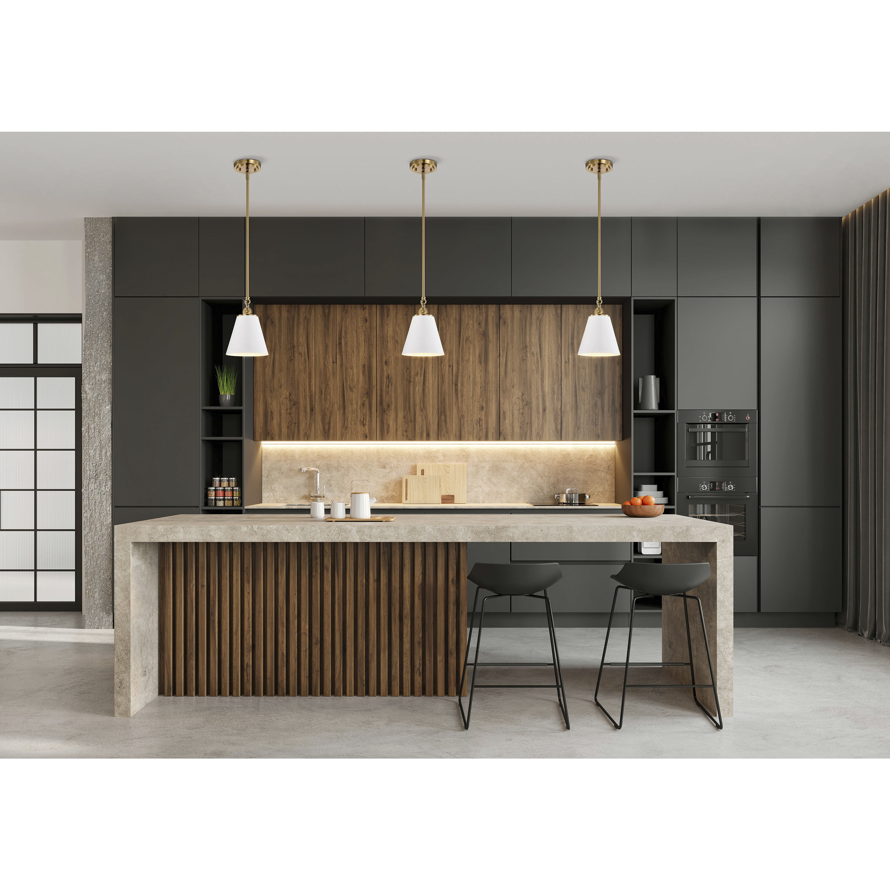 Dover 1 Light 7 inch White/Vintage Brass Pendant Ceiling Light