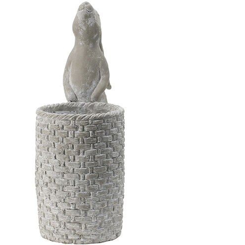 Standing Rabbit Gray Outdoor Planter