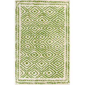 Atlas 96 X 60 inch Dark Green, Beige Rug