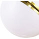 Gemini LED 12 inch Brass Pendant Ceiling Light