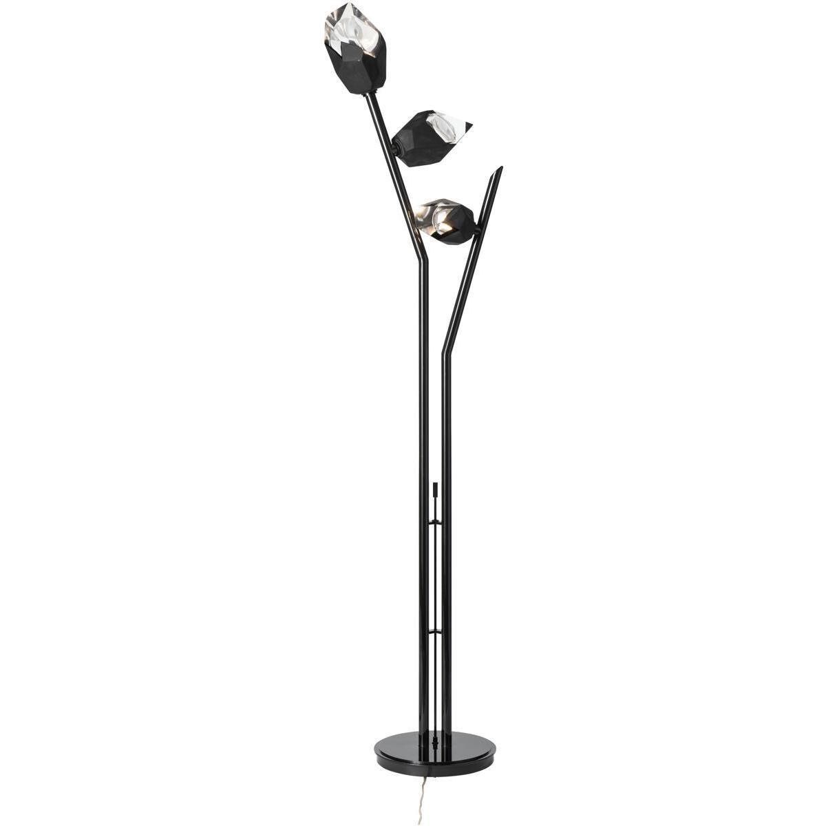 Chrysalis 74.4 inch 5 watt Ink Floor Lamp Portable Light in Black Crystal