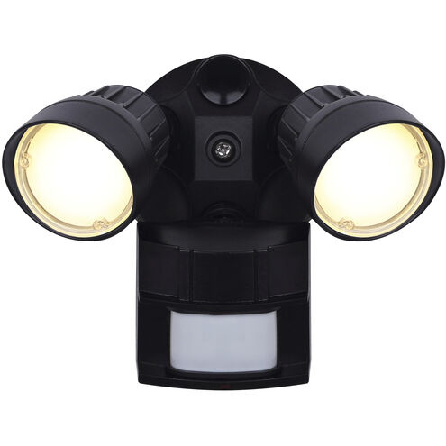 Security LED 6 inch Black Outdoor Wall Light