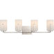 Dart 4 Light 30 inch Satin Nickel Vanity Light Wall Light