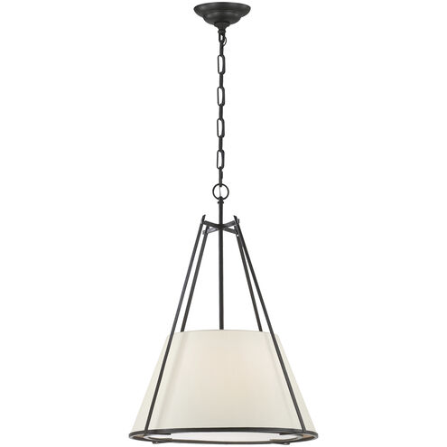 Visual Comfort Signature Collection Ian K. Fowler Aspen 1 Light 21 inch Blackened Rust Hanging Shade Ceiling Light in Linen, Large S5033BR-L - Open Box