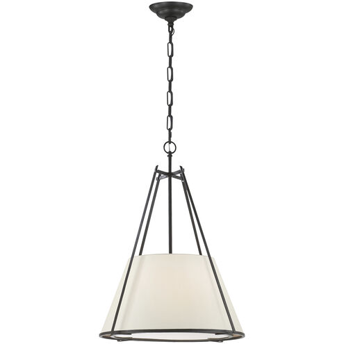 Ian K. Fowler Aspen 1 Light 21 inch Blackened Rust Hanging Shade Ceiling Light in Linen, Large