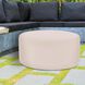 Universal 18 inch Seascape Sand Outdoor Round Ottoman with Slipcover