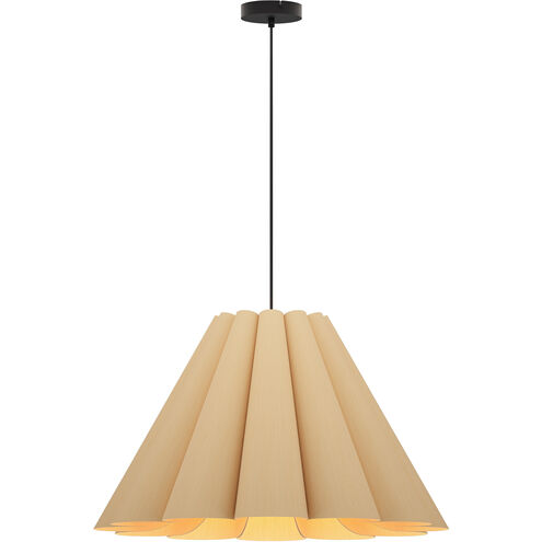 Lora 1 Light 27.5 inch Black Pendant Ceiling Light in Ash, 28 in, WEP Collection