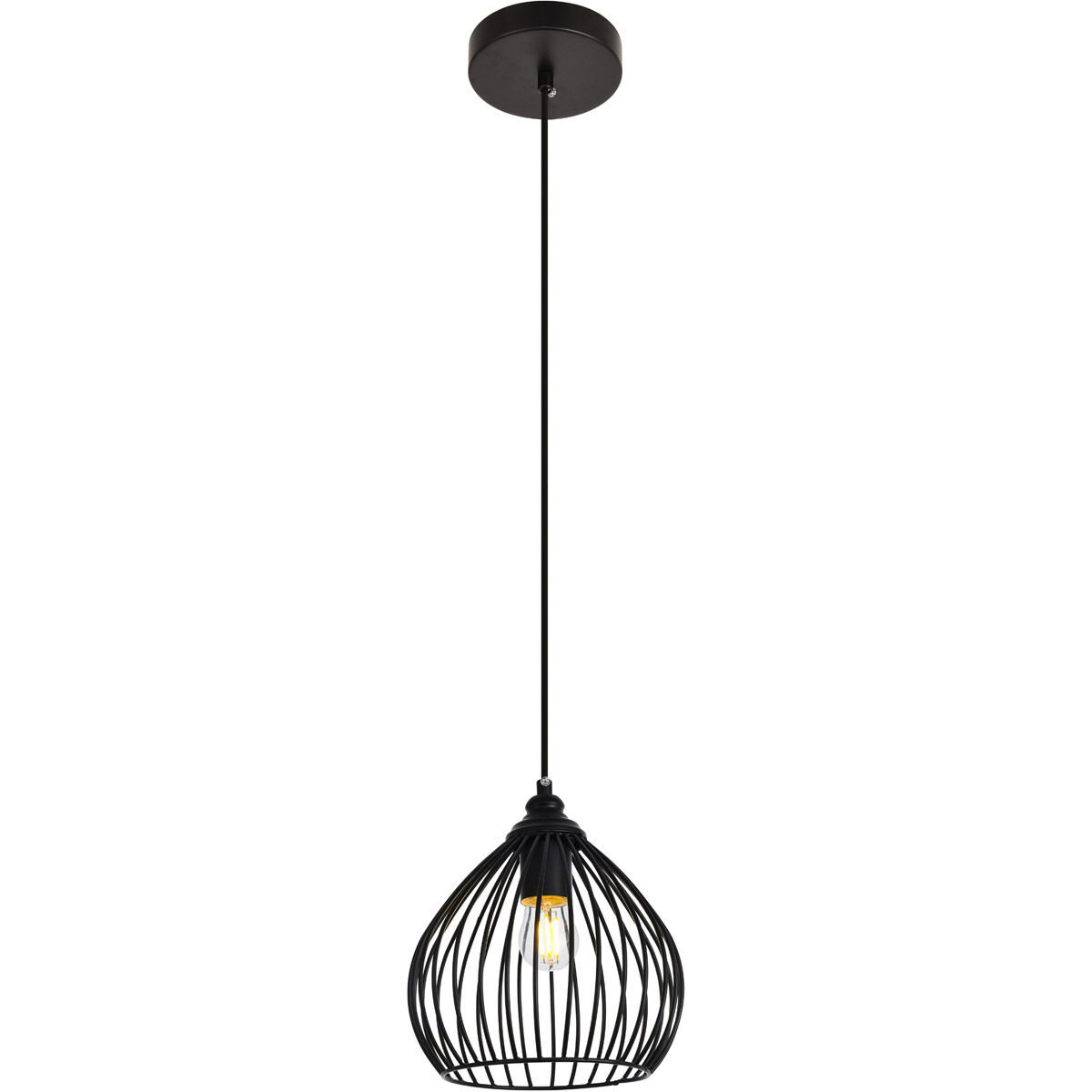 Sayer 1 Light 8 inch Black Pendant Ceiling Light