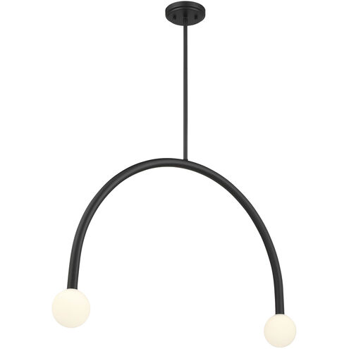 Contemporary LED 4 inch Matte Black Chandelier Ceiling Light